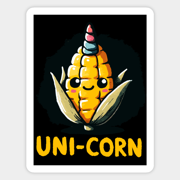 Unicorn Uni-Corn Magnet by DoodleDashDesigns